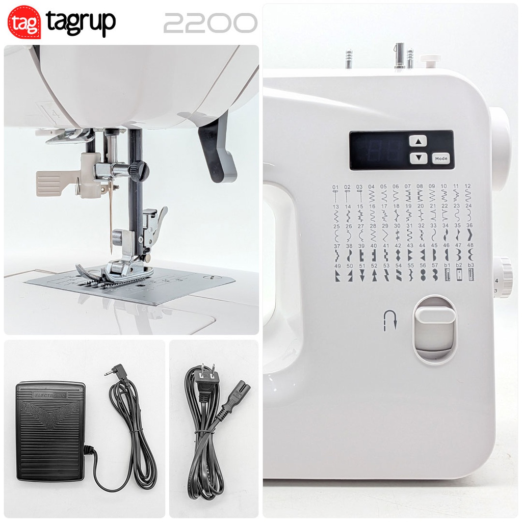 Máquina Domestica Electrónica Mod.2200 de 60 puntadas