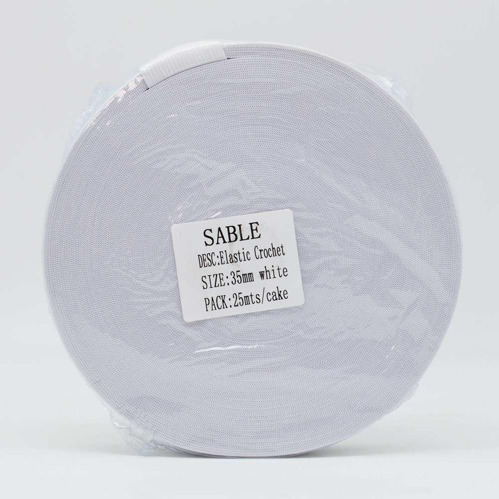 Elástico Crochet 35 MM Rollo 25 Mts