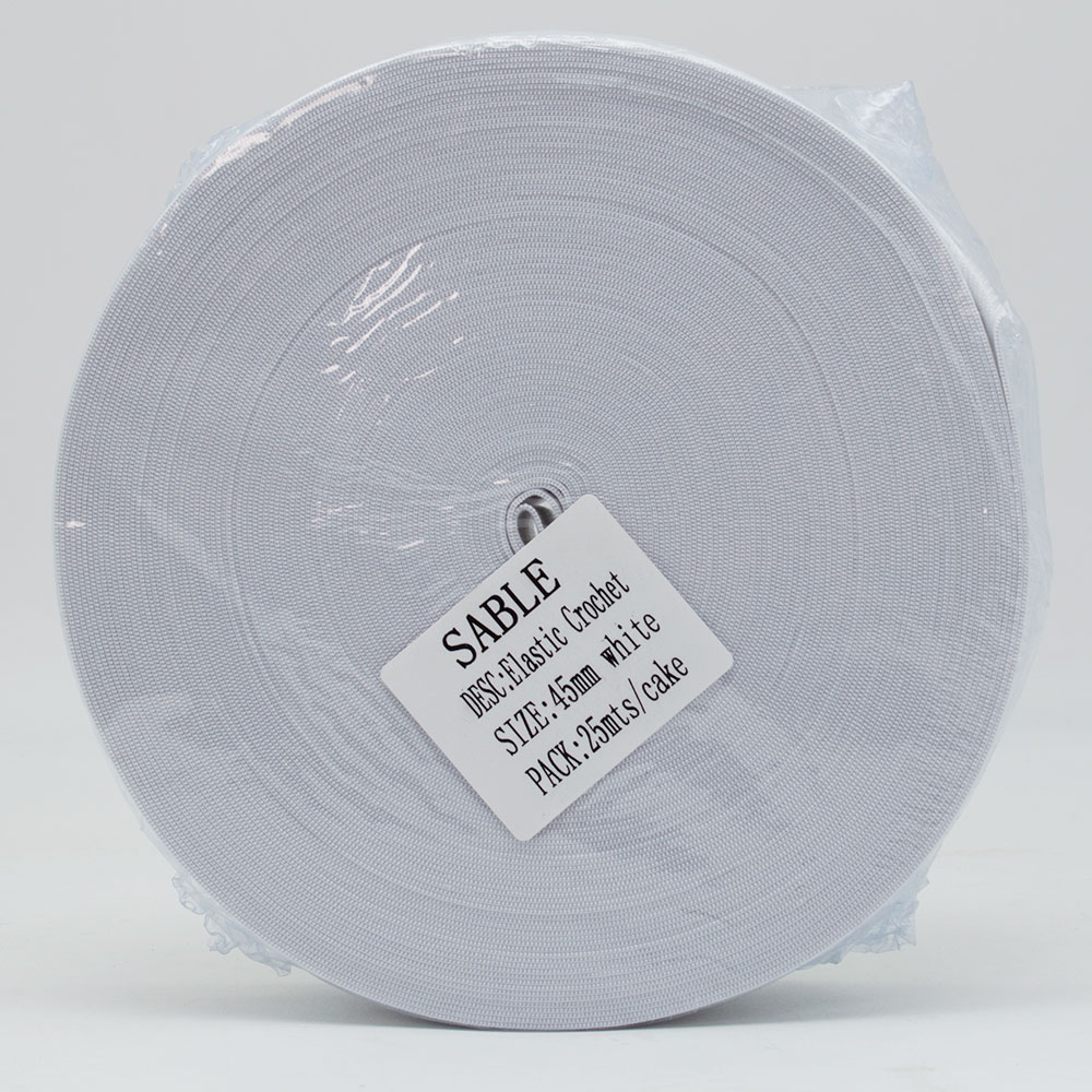 Elástico Crochet 45 MM Rollo 25 Mts