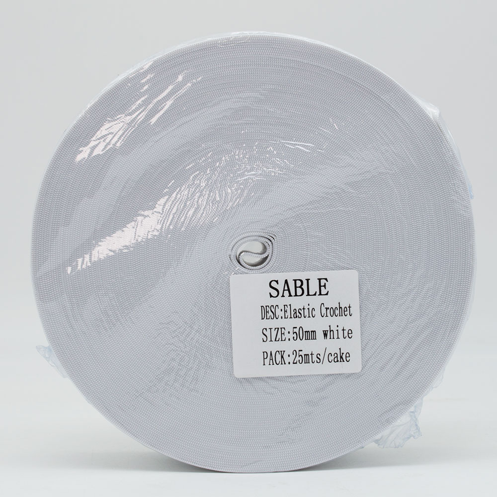 Elástico Crochet 50 MM Rollo 25 Mts
