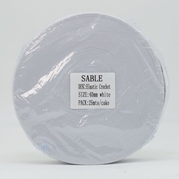 Elástico Crochet 40 MM Rollo 25 Mts